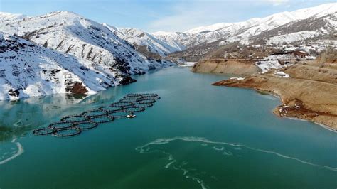 Erzincan'daki Göyne Sulama Barajı buzla kaplandı - Son Dakika Haberleri
